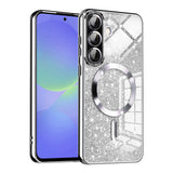 Husa pentru Samsung Galaxy A36 5G, Techsuit Lux Glitter MagSafe, argintiu