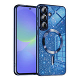Husa pentru Samsung Galaxy A36 5G, Techsuit Lux Glitter MagSafe, albastru
