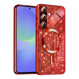 Husa pentru Samsung Galaxy A36 5G, Techsuit Lux Glitter MagSafe, argintiu