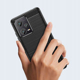 Husa pentru Xiaomi Redmi Note 12 5G, Techsuit Carbon Silicone, albastru