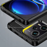 Husa pentru Xiaomi Redmi Note 12 Pro 5G, Techsuit Carbon Silicone, albastru
