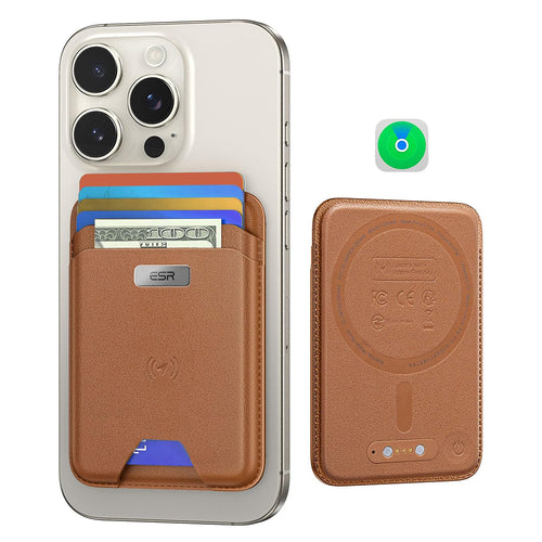Portofel ESR Premium Wallet Classic Geo MagSafe (2K64402), maro