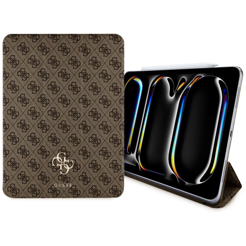Husa tableta pentru iPad Pro 11 (2024), Guess Magnetic 4G Big Logo (GUFC11PM24PS4SGW), maro