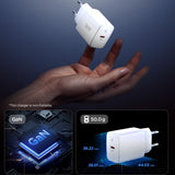 Incarcator retea Spigen Essential EE201EU (ACH08701), Type-C, GaN, Incarcare rapida, PD20W, Quantum Boost, alb