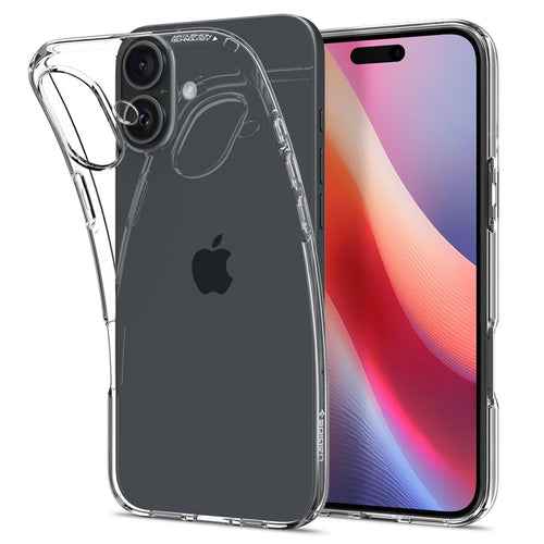 Husa pentru iPhone 16 Plus, Spigen Liquid Crystal (ACS08064), transparenta