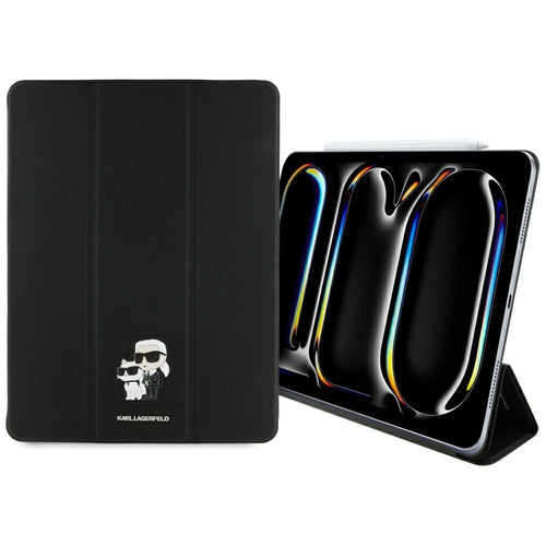 Husa tableta pentru iPad Pro 13 (2024), Karl Lagerfeld Saffiano Magnetic Karl &Choupette (KLFC13PM24SAKCK), negru