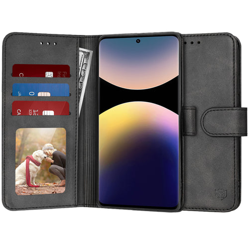 Husa pentru Xiaomi Redmi Note 14 Pro 4G, Techsuit Diary Book, negru