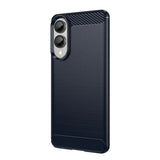 Husa pentru Samsung Galaxy S25 Edge, Techsuit Carbon Silicone, albastru
