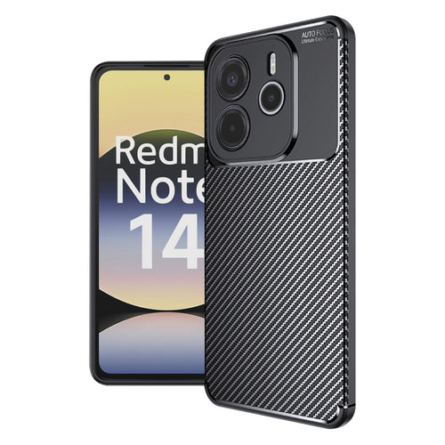 Husa pentru Xiaomi Redmi Note 14 4G (Regional), Techsuit CarbonFiber, negru
