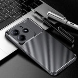 Husa pentru Xiaomi Redmi Note 14 5G, Techsuit CarbonFiber, negru