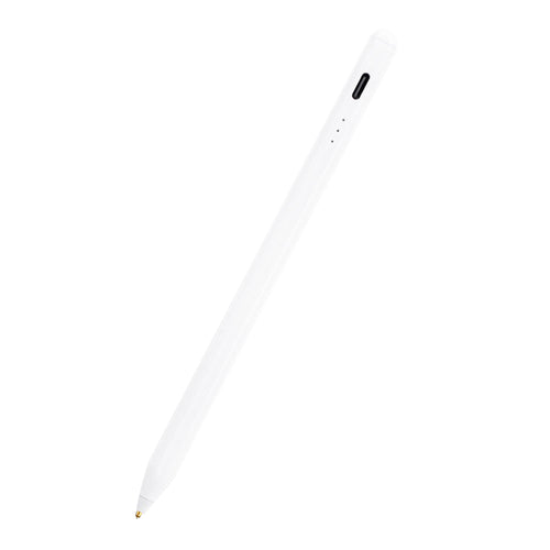 Stylus pen Techsuit (S3), pentru Phones si Tablets, Universal, Active, Type-C, Incarcare rapida, 130mAh, alb