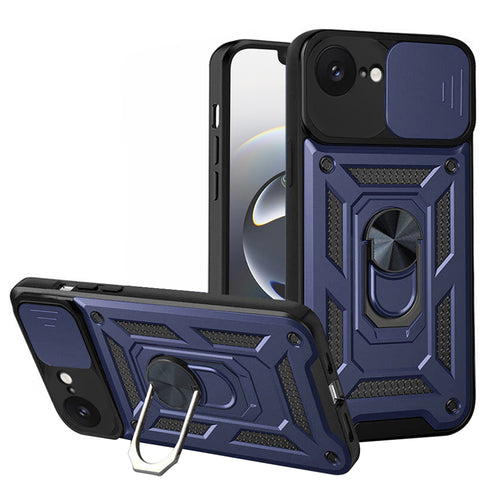 Husa pentru iPhone 16e, Techsuit CamShield Series, albastru