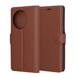 Husa pentru OnePlus 13R, Techsuit Leather Folio, maro