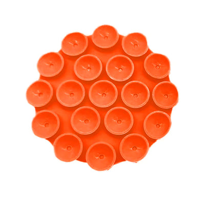 Suport de birou Techsuit Suport telefon (SO-CUP), Suction Pad pentru Selfies, Silicon, Adhesive Mount, Round Shape, oranj