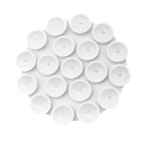Suport de birou Techsuit Suport telefon (SW-CUP), Suction Pad pentru Selfies, Silicon, Adhesive Mount, Round Shape, alb