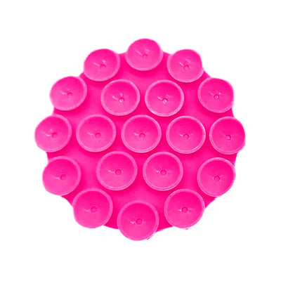 Suport de birou Techsuit Suport telefon (SP-CUP), Suction Pad pentru Selfies, Silicon, Adhesive Mount, Round Shape, roz