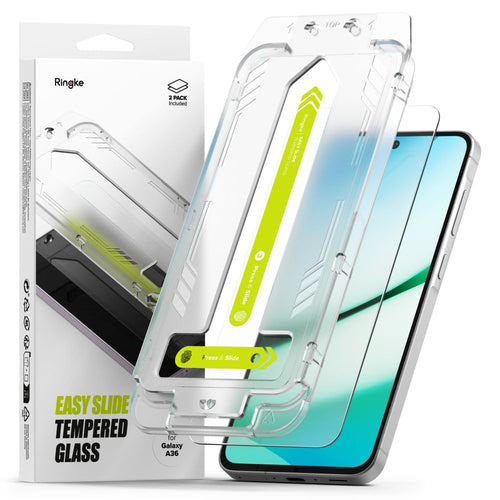 Folie de protectie pentru Samsung Galaxy A36 5G, Ringke Easy Slide Tempered Glass (2 pack)