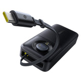 Baterie Externa Baseus Free2pull (P10073700123-00), cu Retractabil USB-C Cable, Type-C, Display, 20000mAh, 65W, 0.7m