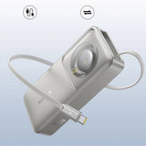 Baterie Externa Baseus Free2pull (P10073701843-00), cu Retractabil USB-C Cable, Type-C, Display, 10000mAh, 30W, 0.7m