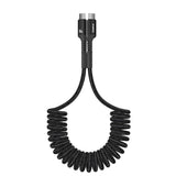Cablu Baseus de date Fish-Eye (P10320203111-00), USB-C to USB-C, Incarcare rapida, 100W, Expandable Design, 1m, negru