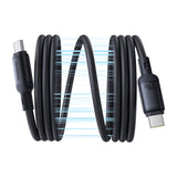 Cablu Baseus de date PicoGo (P10376800121-00), Magnetic, Type-C to Type-C, 240W, Incarcare rapida, 480Mbps, Silicon, 1m, negru