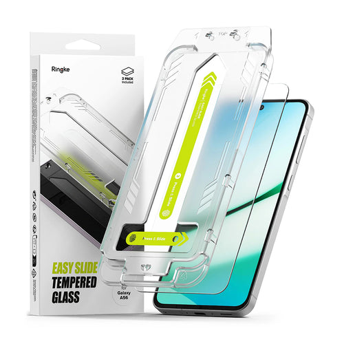Folie de protectie pentru Samsung Galaxy A56 5G, Ringke Easy Slide Tempered Glass (2 pack)