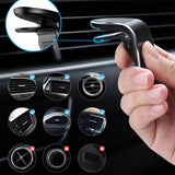 Suport auto Techsuit AirGrip (S7), Waterfall-Shaped, Magnetic Sigur Prindere pentru Grila ventilatie, Clema Prindere, negru;argintiu