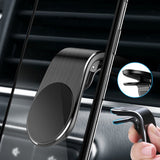 Suport auto Techsuit AirGrip (S7), Waterfall-Shaped, Magnetic Sigur Prindere pentru Grila ventilatie, Clema Prindere, negru;argintiu