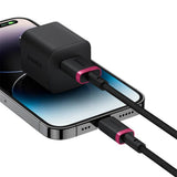 Cablu Baseus de date Dura Series (P10377801U01-03), USB to Lightning, Incarcare rapida, 2.4A, 480Mbps, Nylon, 2m, negru