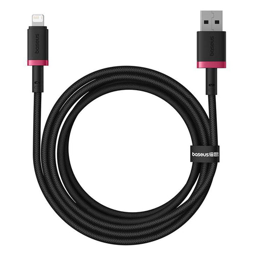 Cablu Baseus de date Dura Series (P10377801U01-03), USB to Lightning, Incarcare rapida, 2.4A, 480Mbps, Nylon, 2m, negru