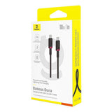 Cablu Baseus de date Dura Series (P10377803U01-01), pentru MacBook, Type-C, Incarcare rapida, PD 100W, 480Mbps, 1m, negru