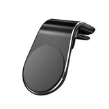 Suport auto Techsuit AirGrip (S7), Waterfall-Shaped, Magnetic Sigur Prindere pentru Grila ventilatie, Clema Prindere, negru;argintiu