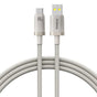 Cablu Baseus de date Titanium (P10378102G21-00), USB to Type-C 100W, Incarcare rapida, 480Mbps, Naylon, 1m, argintiu