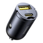 Incarcator auto Baseus Tiny Star Mini (C00035001121-02), USB, Type-C, 30W, cu Integrat Pull Handle, 12V to 24V, negru
