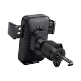 Suport auto cu incarcare wireless Baseus Wireless Auto Ventilatie Suport Wisdom Pro (C40381501123-00), 15W, 360A°, Auto Coil Alignment, Lumina LED, 7.2inch, negru