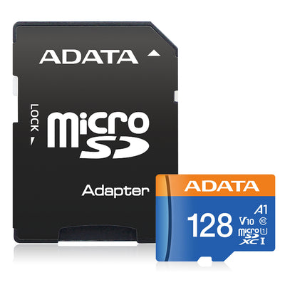 Card de Memorie Adata (AUSDX128GUICL10A1-RA1), Microsdxc, Adaptor, Class 10, UHS-I U1, 128GB, Read 100MB/s, Negru