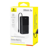 Baterie Externa Baseus Bipow 2 (P10077101113-01), cu Integrat USB-C Cable, Type-C, USB, Smart Display, 20000mAh, 20W