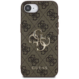 Husa pentru iPhone 16e, Guess Hardcase 4G Big Logo (GUHCPSE44GMGBR), maro