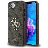 Husa pentru iPhone 16e, Guess Hardcase 4G Big Logo (GUHCPSE44GMGBR), maro