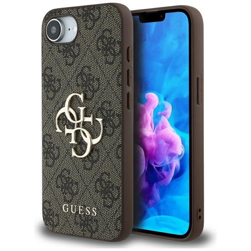 Husa pentru iPhone 16e, Guess Hardcase 4G Big Logo (GUHCPSE44GMGBR), maro