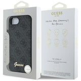 Husa pentru iPhone 16e, Guess Hardcase 4G Script Logo (GUHMPSE4HG4SHK), negru