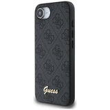 Husa pentru iPhone 16e, Guess Hardcase 4G Script Logo (GUHMPSE4HG4SHK), negru