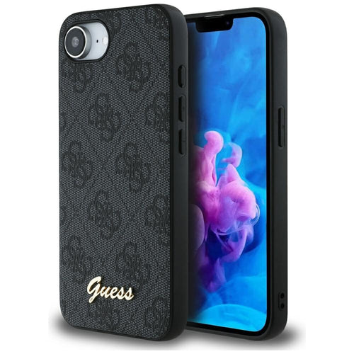 Husa pentru iPhone 16e, Guess Hardcase 4G Script Logo (GUHMPSE4HG4SHK), negru