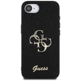 Husa pentru iPhone 16e, Guess Glitter Fixed Big 4G (GUHCPSE4HG4SGK), negru