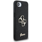 Husa pentru iPhone 16e, Guess Glitter Fixed Big 4G (GUHCPSE4HG4SGK), negru