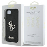 Husa pentru iPhone 16e, Guess Glitter Fixed Big 4G (GUHCPSE4HG4SGK), negru