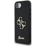 Husa pentru iPhone 16e, Guess Glitter Fixed Big 4G (GUHCPSE4HG4SGK), negru