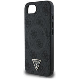 Husa pentru iPhone 16e, Guess 4G Ring Triangle Logo MagSafe (GUHMPSE4P4TDPK), negru