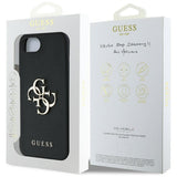 Husa pentru iPhone 16e, Guess Hardcase 4G Grained Big and Classic Logo (GUHCPSE4PGT4MBK), negru