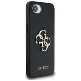 Husa pentru iPhone 16e, Guess Hardcase 4G Grained Big and Classic Logo (GUHCPSE4PGT4MBK), negru